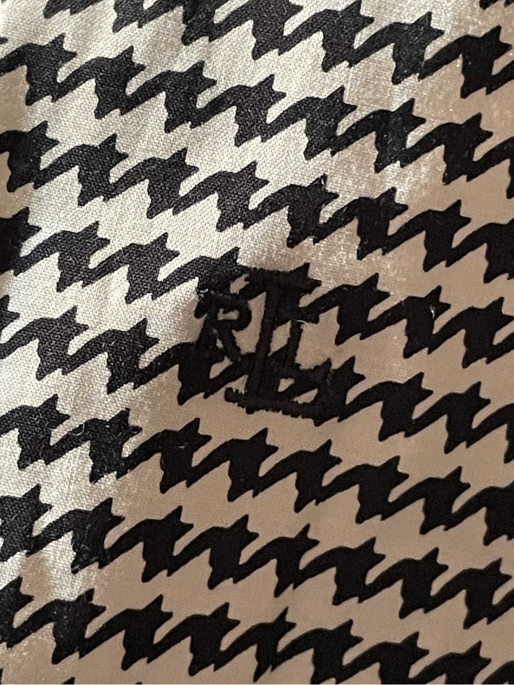 LAUREN RALPH LAUREN Women's XL Houndstooth Stretch Non Iron Button Up Shirt LRL - Picture 4 of 11